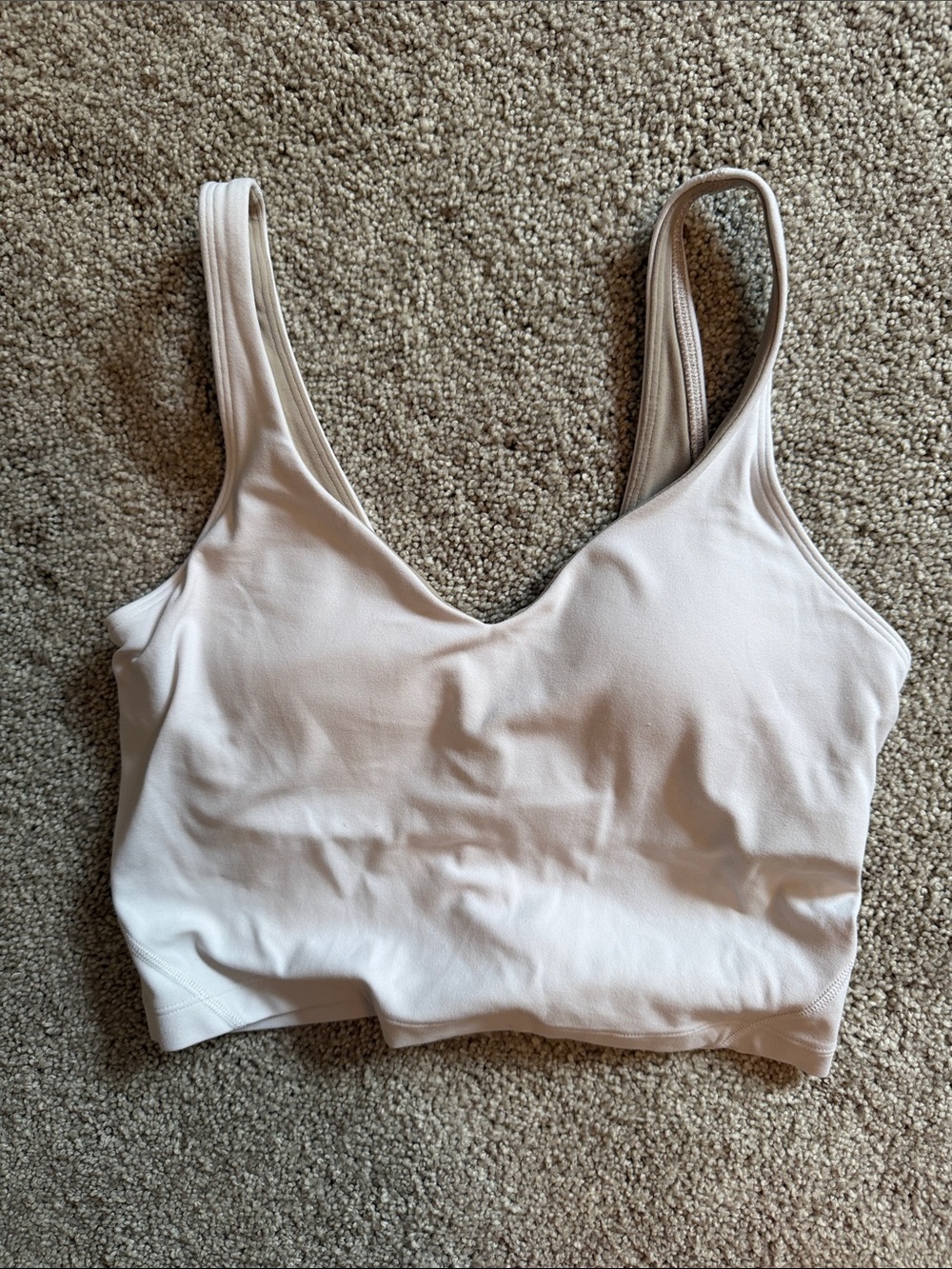 lululemon athletica Light Beige V-Neck Seamless Bralette